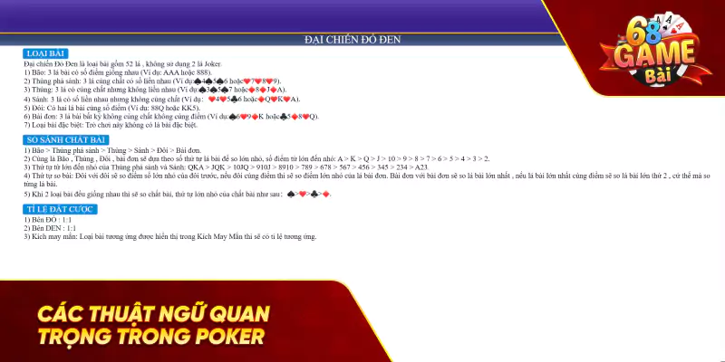 thuật ngữ trong poker