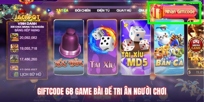 Đôi nét về ưu đãi 68 Game Bài tặng code tân thủ