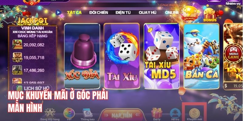 Xem các chương trình khuyến mãi ngay trong game